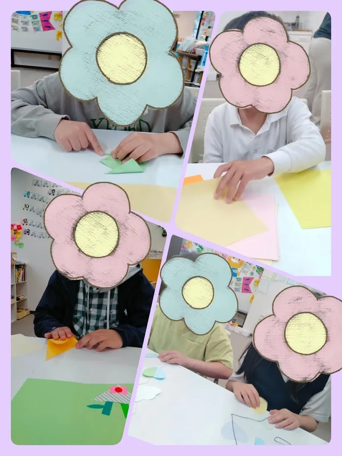 ミライク　西長堀教室/メッセージカード作りをしました💐