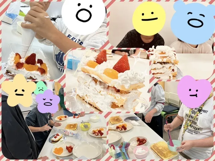 ミライク　西長堀教室/冬休み調理活動第一弾「クリスマスケーキ作り🍰」