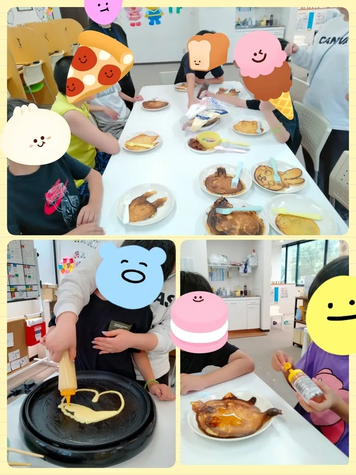ミライク　西長堀教室/アニマルパンケーキを作りました🥞