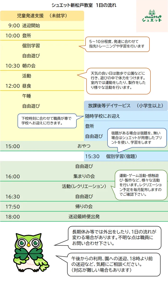 児童発達支援・放課後等デイサービス　シュエット新松戸教室/その他