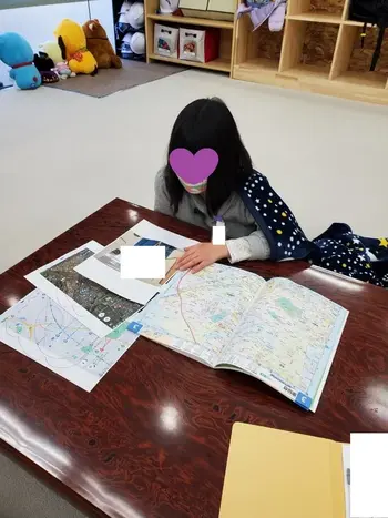 放課後等デイサービスキラキラ東仙台/地図が大好き！