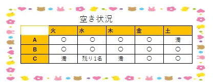 てらぴぁぽけっと長原駅前教室/【大阪市平野区児童発達支援施設ABA個別療育】空き状況