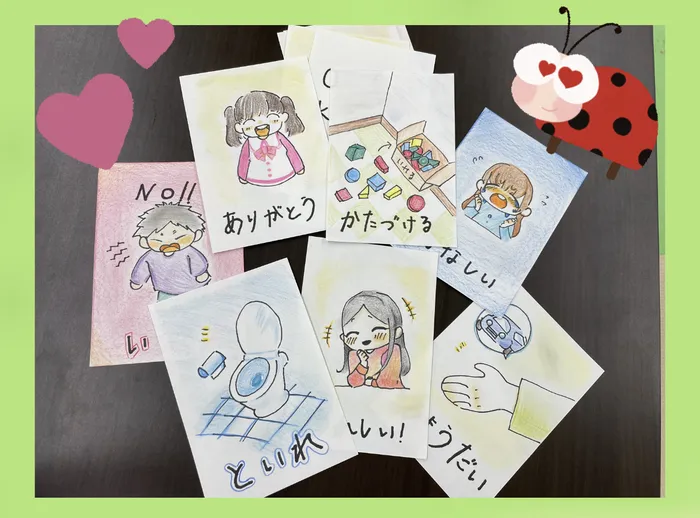 【見学受付中！お気軽にご連絡ください！】　おおきな木　東大阪吉田/絵カード制作中~🧸‪🤎