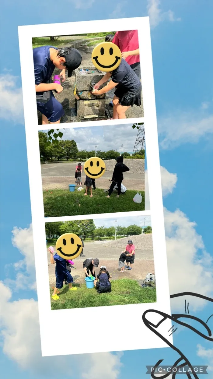 【見学受付中！お気軽にご連絡ください！】　おおきな木　東大阪吉田/水遊び、楽しいな🎵