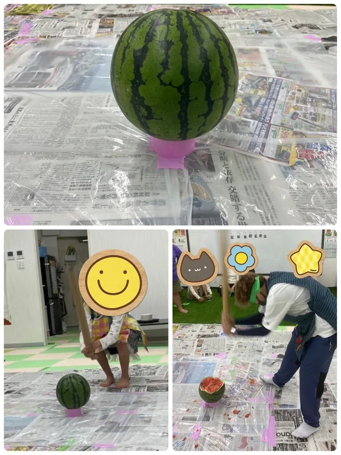 【見学受付中！お気軽にご連絡ください！】　おおきな木　東大阪吉田/スイカ割り🍉