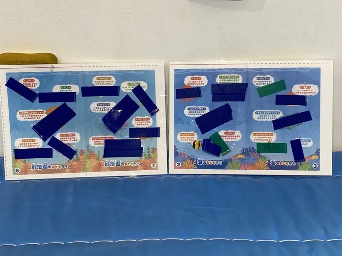 こどもサポート広場 minatos 綱島店/楽しくシールめくり♪