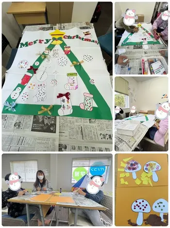 こすもすカレッジジュニア新松戸教室/工作♪クリスマス壁面🎄