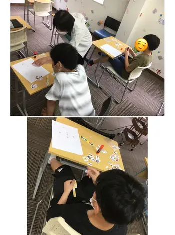 こすもすカレッジジュニア新松戸教室/マスゲームと短冊作り