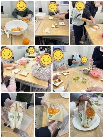 こすもすカレッジジュニア新松戸教室/フルーツサンドを作りました！
