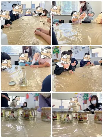 こすもすカレッジジュニア新松戸教室/スノードームを作りました！