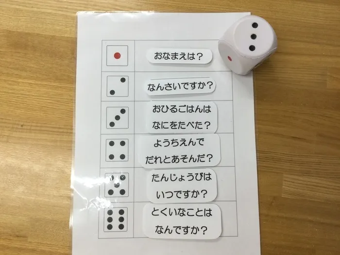 てらぴぁぽけっと上尾教室/サイコロトーク🎲