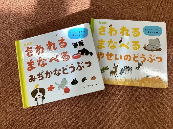 放課後等デイサービス＆児童発達支援ウィズ・ユー北仙台/「ふわふわ」「ザラザラ」触れる絵本🐱