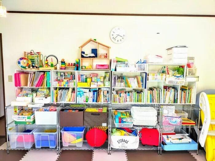 教材庫です。お子様に合わせて教材を選びます。