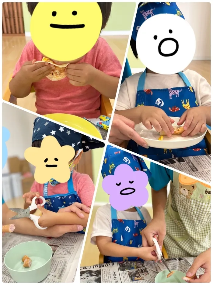 cocoa kids ちゅうせつ/餃子の皮でピザ作り🍕