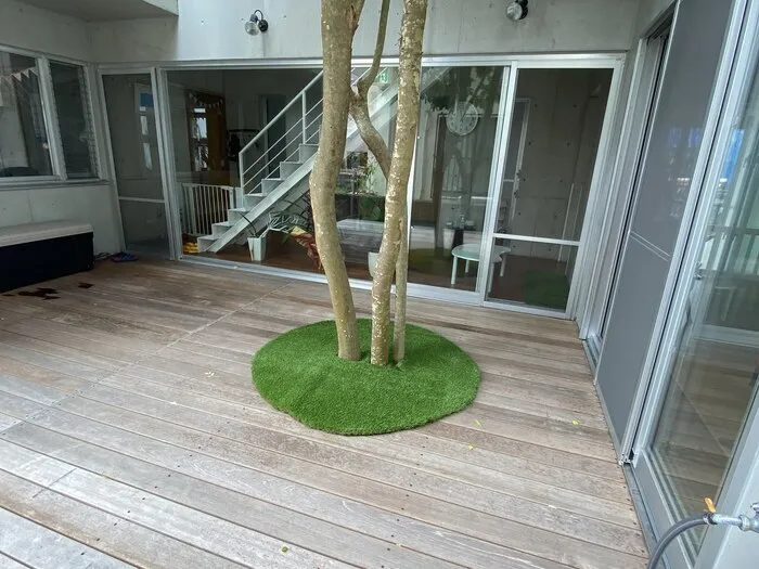 中庭、ウッドデッキ🌲