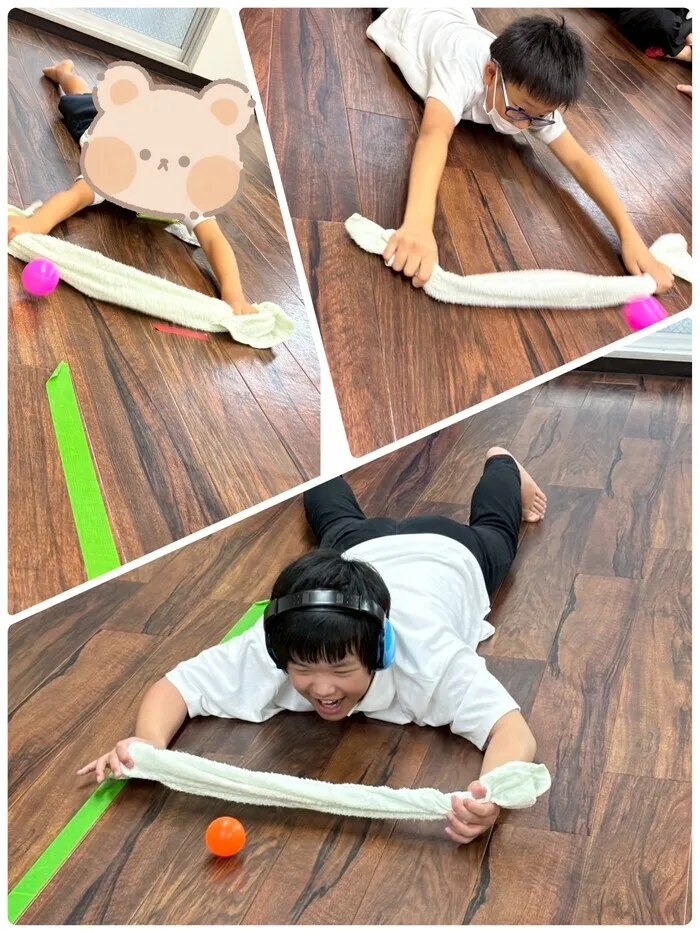 きりんのあくびkids いまざと/タオルホッケー✨