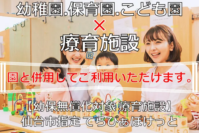 てらぴぁぽけっと仙台教室/仙台市の幼稚園、保育園、こども園との療育施設の【併用】