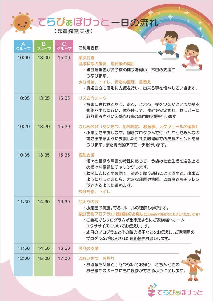 てらぴぁぽけっと岡崎福岡教室/☆教室での流れ☆