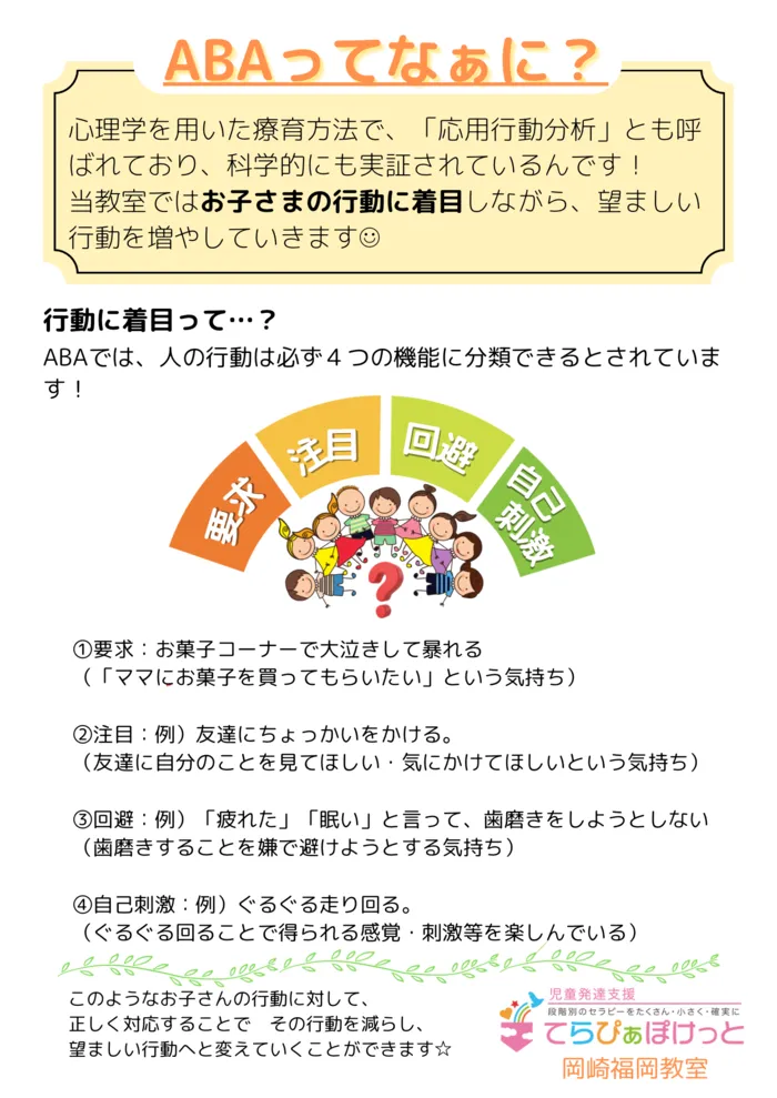 てらぴぁぽけっと岡崎福岡教室/ABAってなぁに？