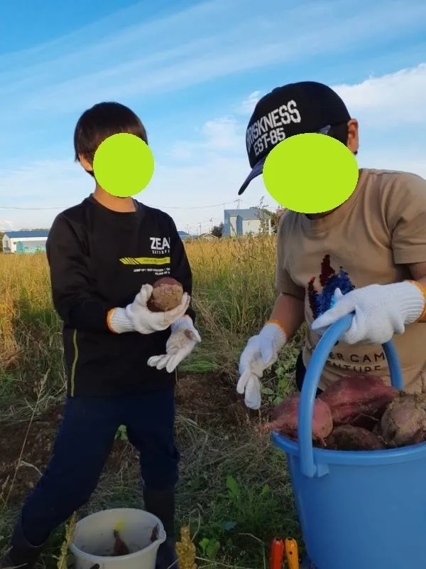 【送迎あり】こぱんはうすさくら　札幌太平教室/お芋掘り【札幌市北区デイサービス】