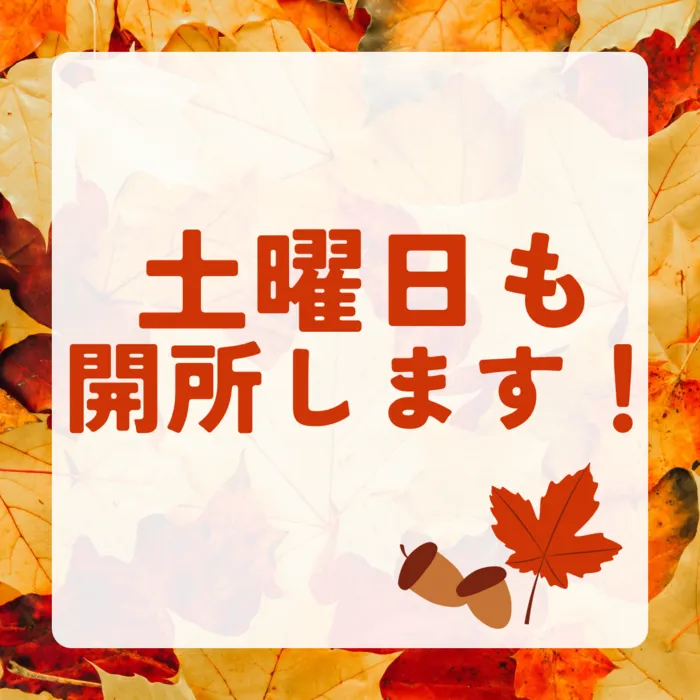 ゆめラボ 観音教室/第1、第3土曜日開所のお知らせ