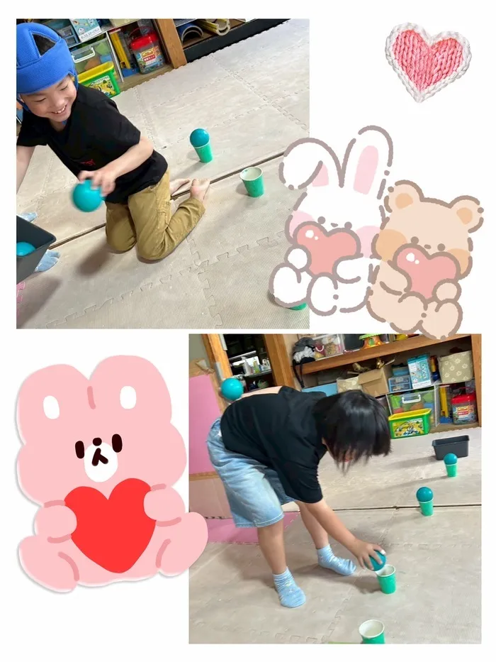 ライズ児童デイサービスやえのさと/紙コップを使ったレクリエーション🫗✨️