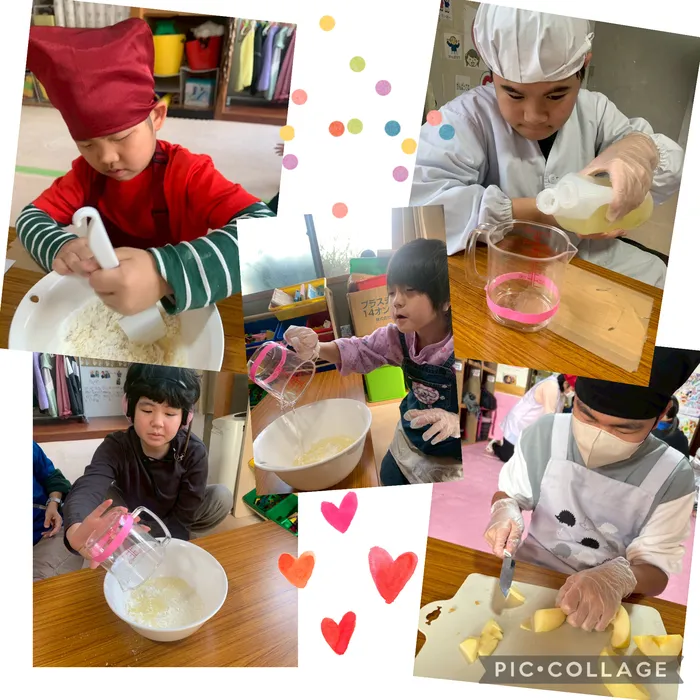 ライズ児童デイサービスやえのさと/りんごスイーツづくり