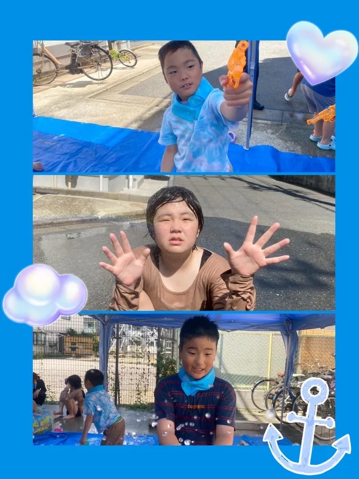 ライズ児童デイサービスやえのさと/水遊び🔫💦