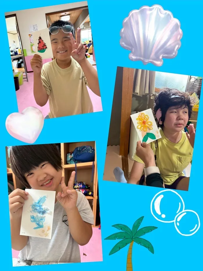 ライズ児童デイサービスやえのさと/暑中見舞い🌻
