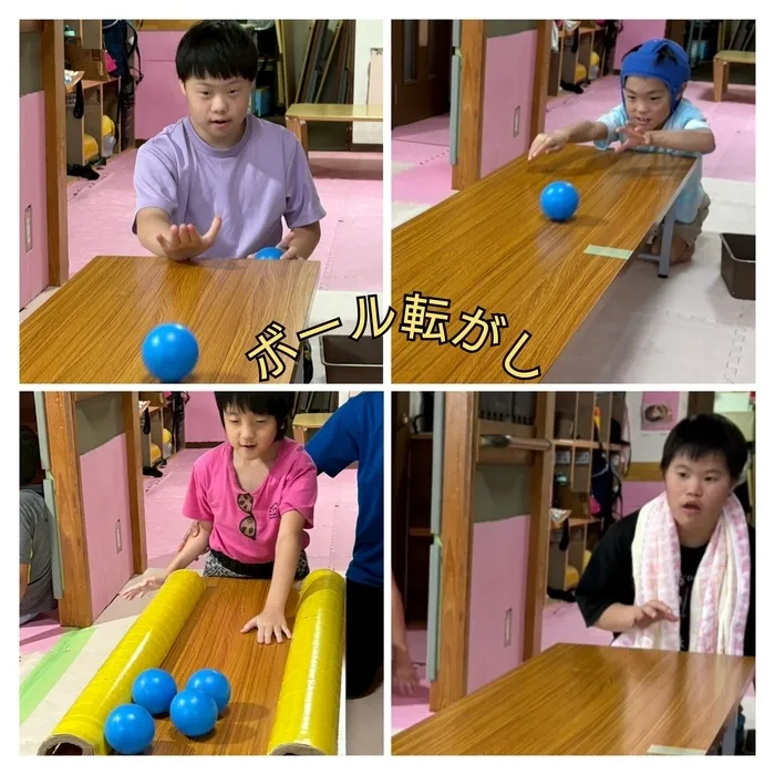 ライズ児童デイサービスやえのさと/🥎ボール転がし🪣