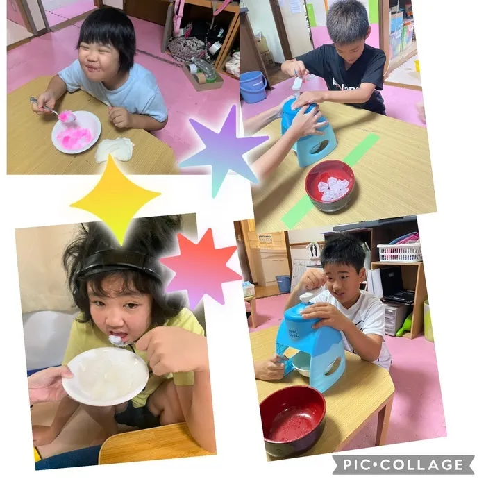 ライズ児童デイサービスやえのさと/かき氷🍧作り😀