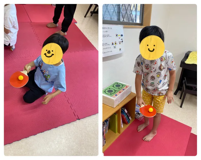 スポーツとまなびのひろば阿倍野校/【学習】ピンポン玉を使った療育