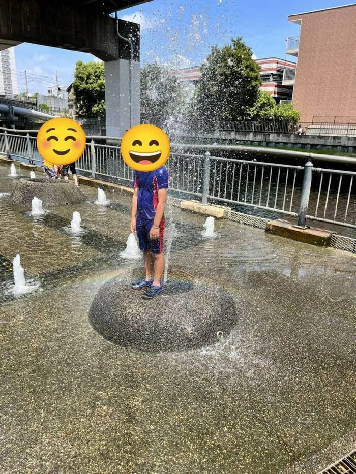 One step smile東三国教室/🌊【西浪橋公園】で水遊びをしました