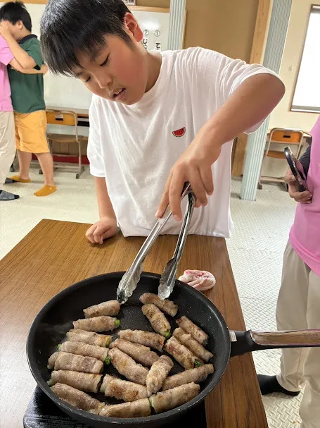 愛YOUわくわく広場　はなみずき/アスパラ肉巻きを作ったよ