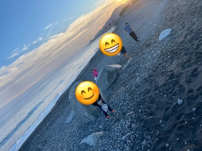 放課後等デイサービスぽかぽか西島/夕焼けの海岸🌊