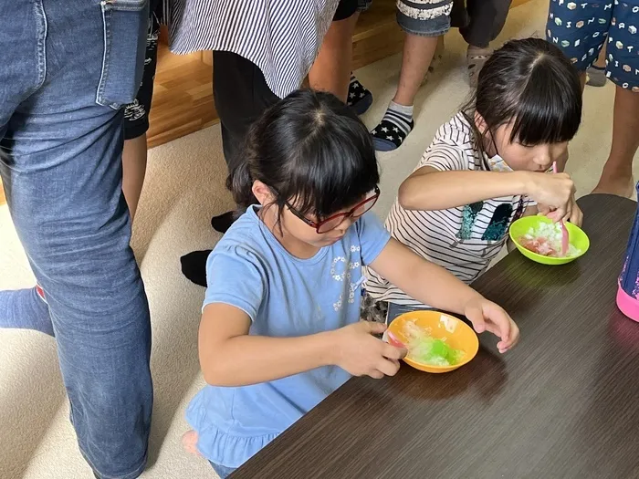 放課後等デイサービスぽかぽか西島/かき氷美味しいね🤗🍧