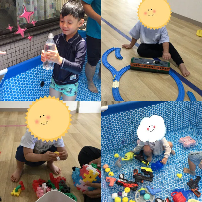 キッズフロンティアⅤ番館/大きなプールであそんだよ😄