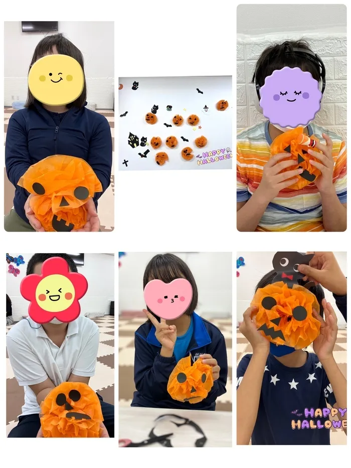 縁キッズ中川/ハロウィンの飾りづくり🎃