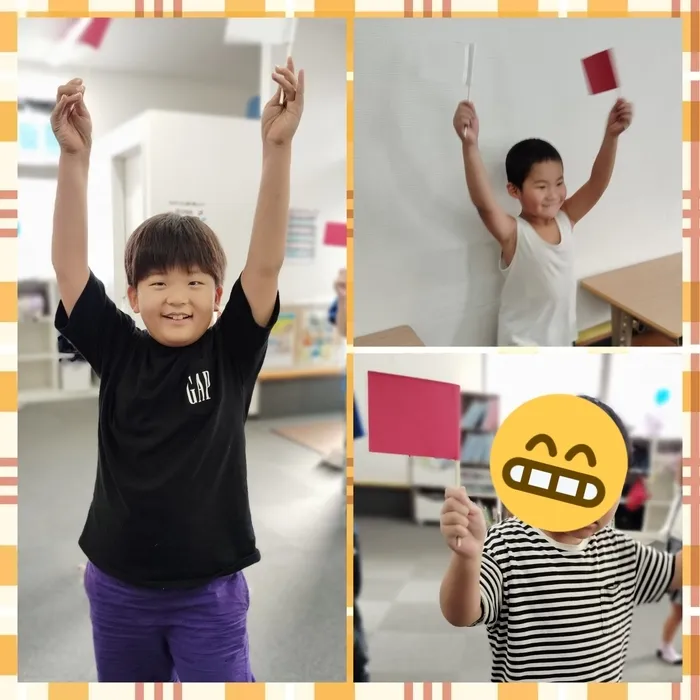 ドットジュニア 浜野 第１教室/はたあげゲームをしたよ🏳️