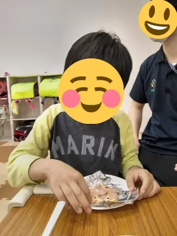 放課後デイサービスtoiro　金井/餃子の皮ピザ♡