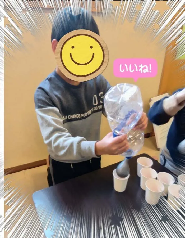 放課後デイサービスtoiro　橋本/「風船でコップ運び」
