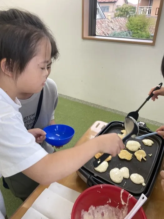 チャイルドサポートもりやま/ホットケーキ🥞を作りました🩵