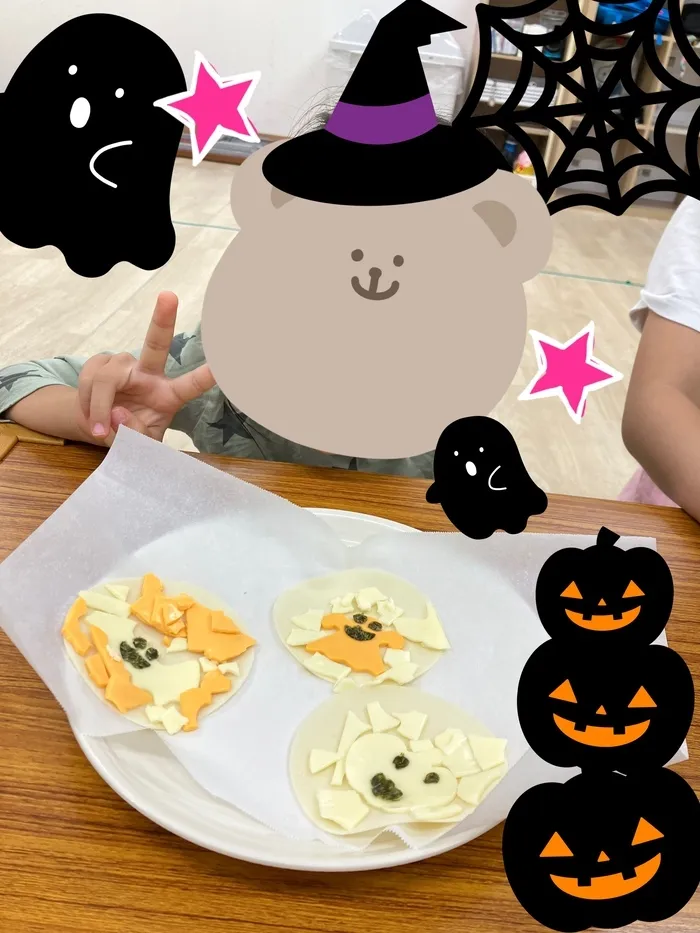 こぱんはうすさくら横浜吉野町教室/オバケ👻ピザ🍕作り