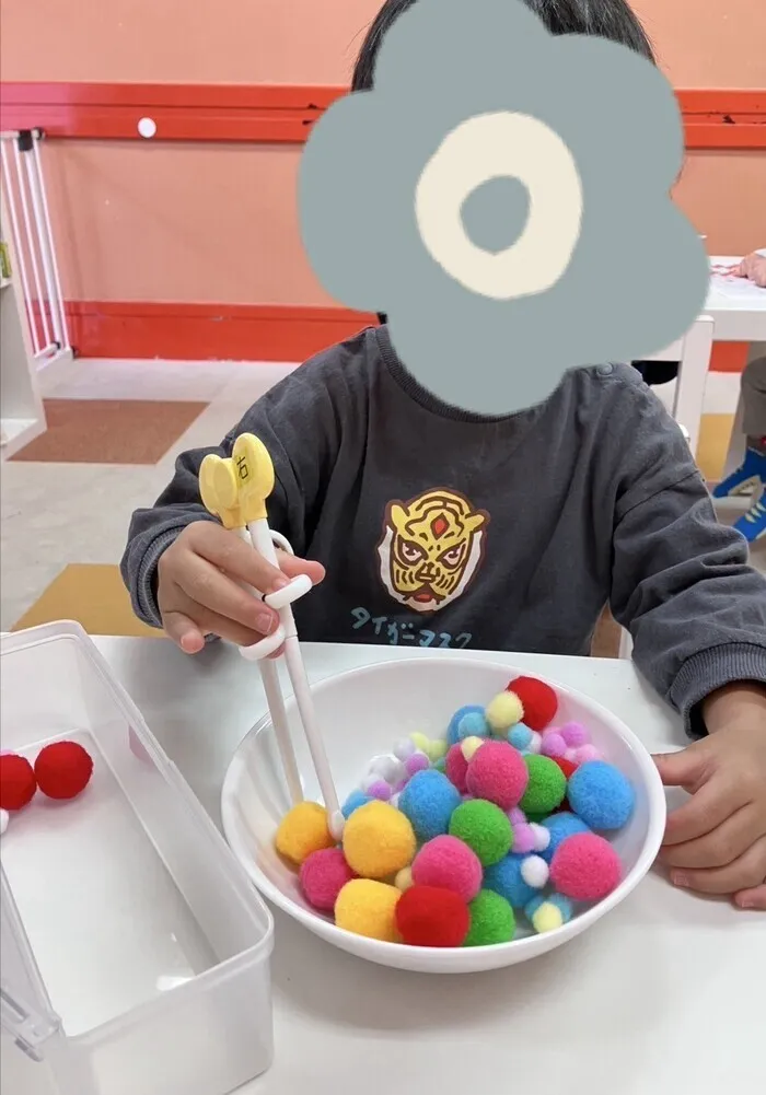 ここいろキッズ虹/おはしの練習🌱