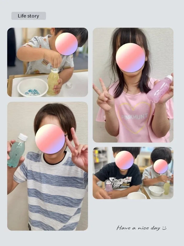 児童発達支援　ファーストクラス　しらなみ教室/☆センサリーボトル作り☆