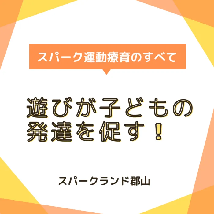 スパークランド郡山/〜遊びが子どもの発達を促す〜の内容をお届けします！