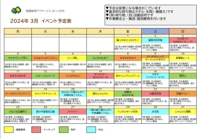 放課後等デイサービスみっつのき/その他