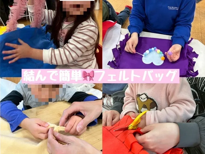 poppy fam（ポピーファム）/結んで簡単🎀フェルトバッグ
