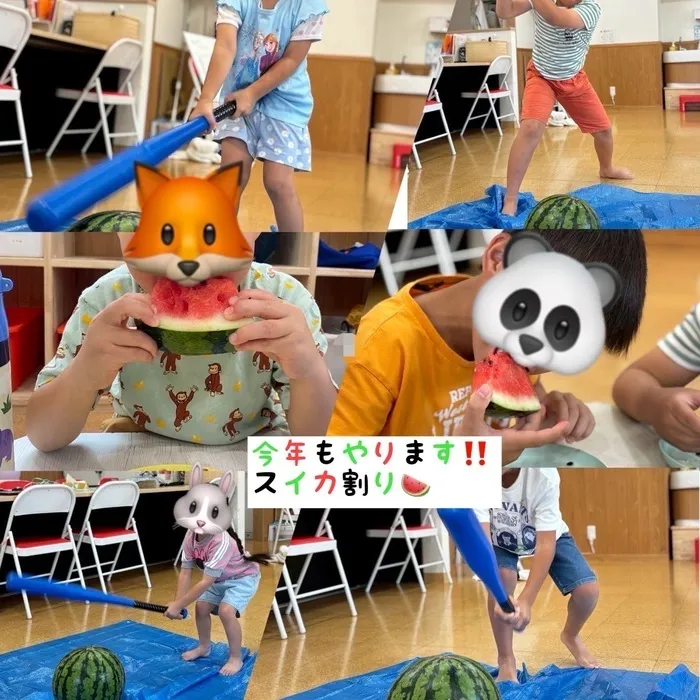 poppy fam（ポピーファム）/今年もやります‼️スイカ割り🍉