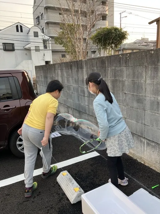 ぴっぴ新田/大きなシャボン玉づくり🫧🫧